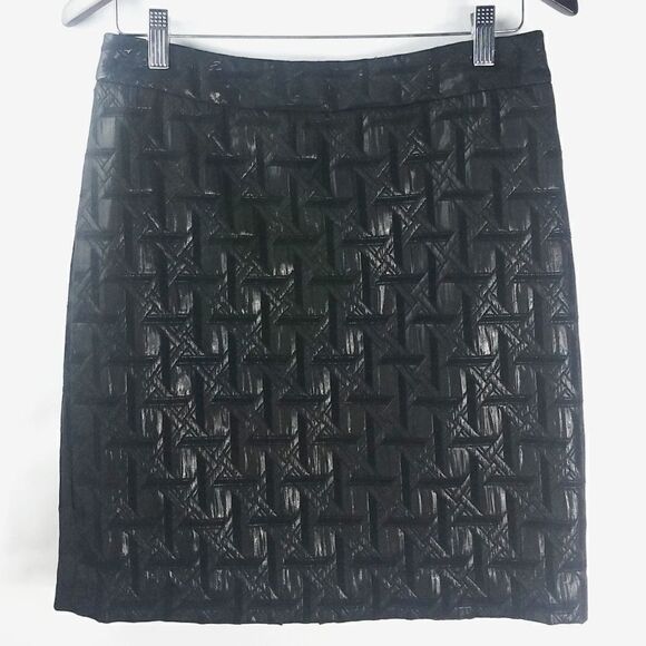 Worthington》 Jacquard Skirt with Metallic Sheen - Picture 1 of 6